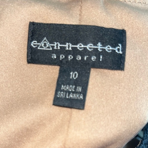 Connected Apparel Cocktail Black Lace Illusion Dress, NWT - Picture 6 of 9